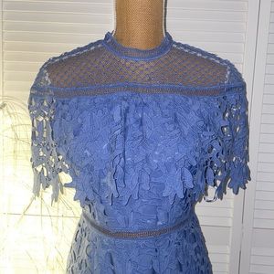 Chi Chi London - 
High Neck Overlay Lace Dress